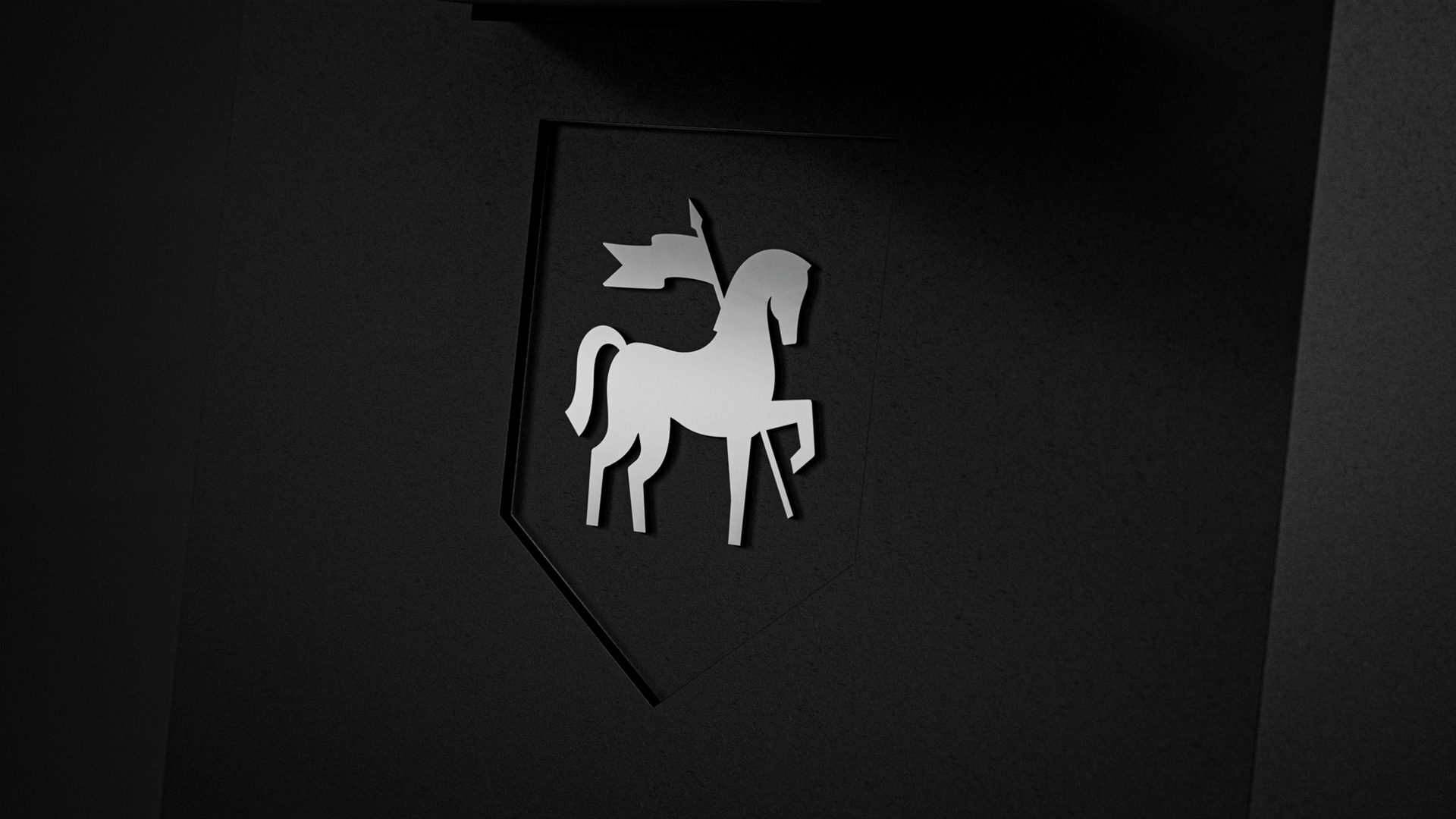 Embossed Black Knight emblem
