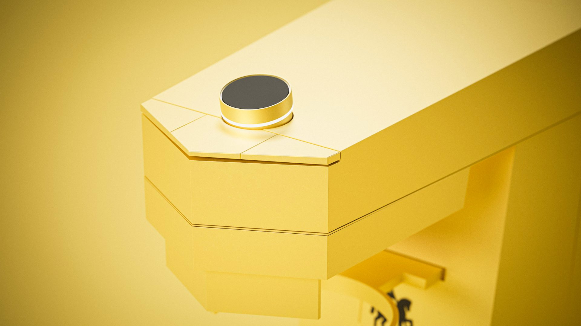 Yellow knob detail
